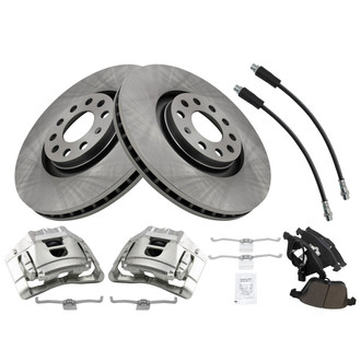 TRQ® - Disc Brake Kit with Ceramic Pads, Calipers and Hoses