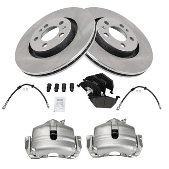 TRQ® - Front Disc Brake Kit with Ceramic Pads, Calipers and Hoses
