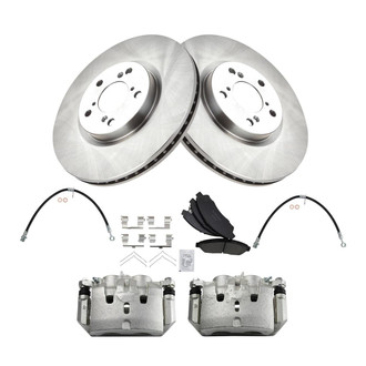 TRQ® - Disc Brake Kit with Ceramic Pads, Calipers and Hoses