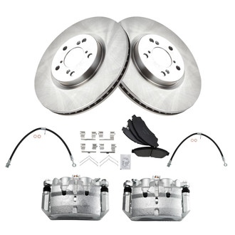 TRQ® - Disc Brake Kit with Ceramic Pads, Calipers and Hoses