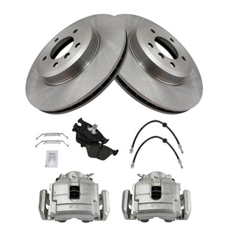 TRQ® - Disc Brake Kit with Ceramic Pads, Calipers and Hoses