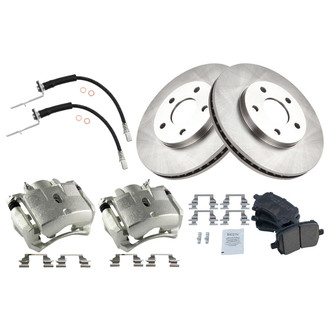 TRQ® - Front Disc Brake Kit with Ceramic Pads, Calipers and Hoses