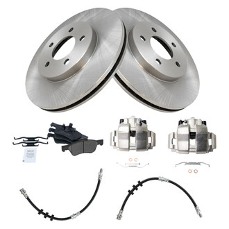 TRQ® - Disc Brake Kit with Ceramic Pads, Calipers and Hoses