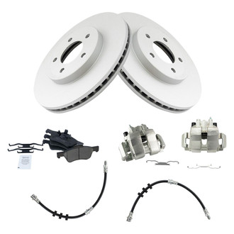 TRQ® - Front Disc Brake Kit with Ceramic Pads, Calipers and Hoses