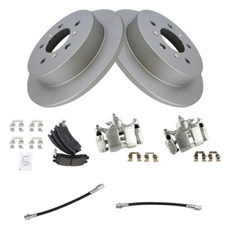 TRQ® - Rear Disc Brake Kit with Ceramic Pads, Calipers and Hoses
