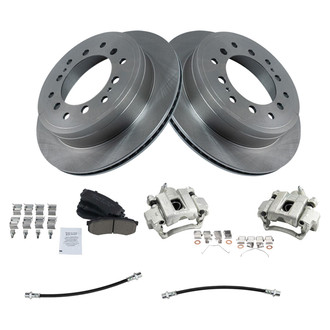 TRQ® - Disc Brake Kit with Ceramic Pads, Calipers and Hoses