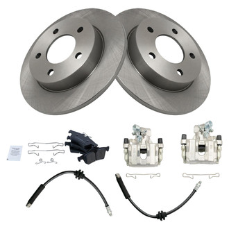 TRQ® - Disc Brake Kit with Ceramic Pads, Calipers and Hoses