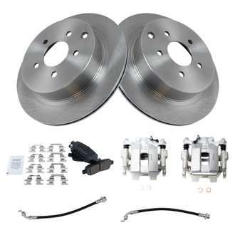 TRQ® - Disc Brake Kit with Ceramic Pads, Calipers and Hoses