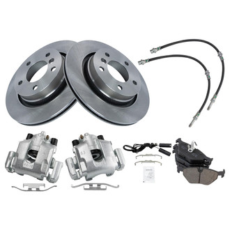 TRQ® - Rear Disc Brake Kit with Ceramic Pads, Calipers and Hoses