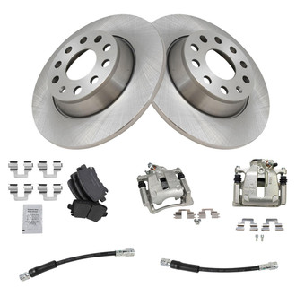 TRQ® - Disc Brake Kit with Ceramic Pads, Calipers and Hoses