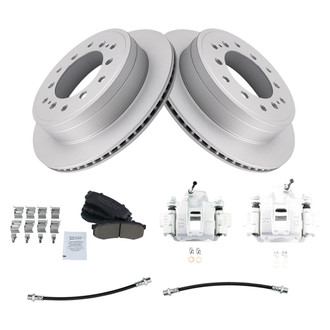 TRQ® - Rear Disc Brake Kit with Ceramic Pads, Calipers and Hoses