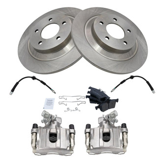 TRQ® - Disc Brake Kit with Ceramic Pads, Calipers and Hoses