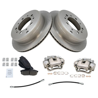 TRQ® - Rear Disc Brake Kit with Ceramic Pads, Calipers and Hoses