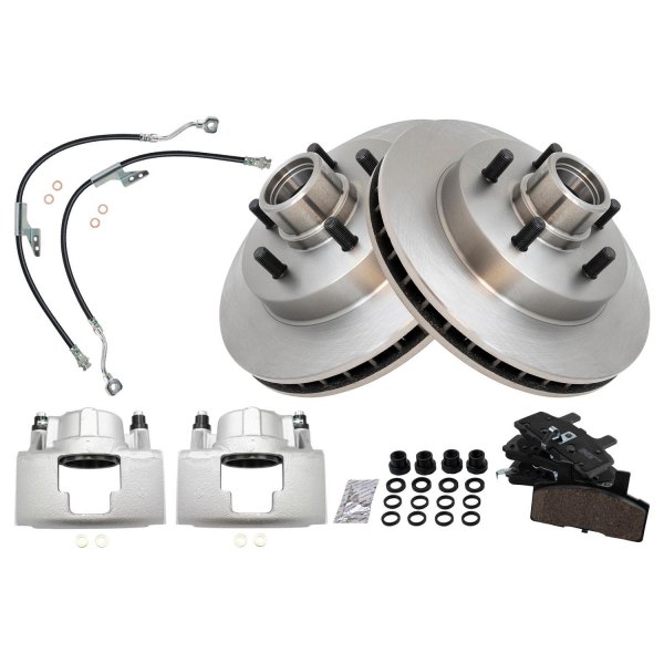 TRQ® - Front Disc Brake Kit with Ceramic Pads, Calipers and Hoses