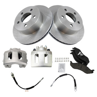 TRQ® - Front Disc Brake Kit with Ceramic Pads, Calipers and Hoses