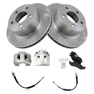 TRQ® - Disc Brake Kit with Ceramic Pads, Calipers and Hoses