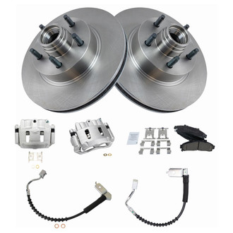 TRQ® - Front Disc Brake Kit with Ceramic Pads, Calipers and Hoses