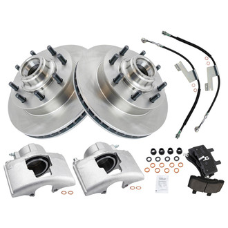 TRQ® - Front Disc Brake Kit with Ceramic Pads, Calipers and Hoses