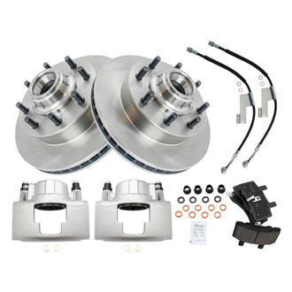 TRQ® - Front Disc Brake Kit with Ceramic Pads, Calipers and Hoses
