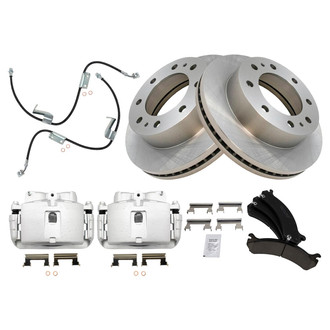 TRQ® - Disc Brake Kit with Ceramic Pads, Calipers and Hoses