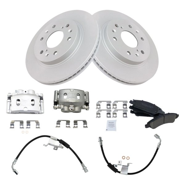 TRQ® - Front Disc Brake Kit with Ceramic Pads, Calipers and Hoses