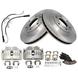 TRQ® - Disc Brake Kit with Ceramic Pads, Calipers and Hoses