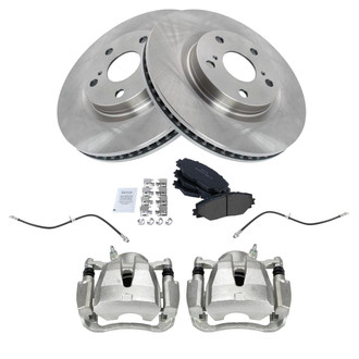 TRQ® - Disc Brake Kit with Semi-Metallic Pads, Calipers and Hoses