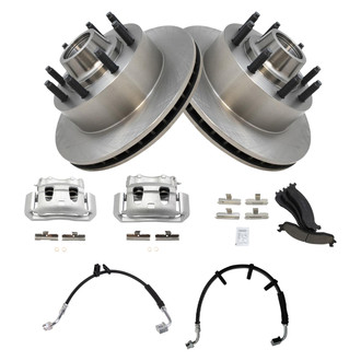 TRQ® - Disc Brake Kit with Ceramic Pads, Calipers and Hoses
