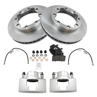TRQ® - Disc Brake Kit with Semi-Metallic Pads, Calipers and Hoses