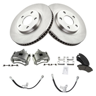 TRQ® - Disc Brake Kit with Ceramic Pads, Calipers and Hoses