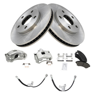 TRQ® - Front Disc Brake Kit with Ceramic Pads, Calipers and Hoses