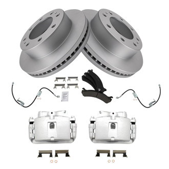 TRQ® - Front Disc Brake Kit with Ceramic Pads, Calipers and Hoses