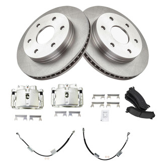 TRQ® - Front Disc Brake Kit with Ceramic Pads, Calipers and Hoses