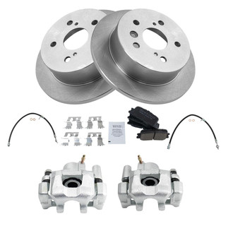 TRQ® - Disc Brake Kit with Ceramic Pads, Calipers and Hoses