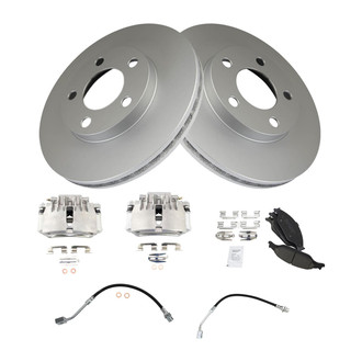 TRQ® - Front Disc Brake Kit with Ceramic Pads, Calipers and Hoses