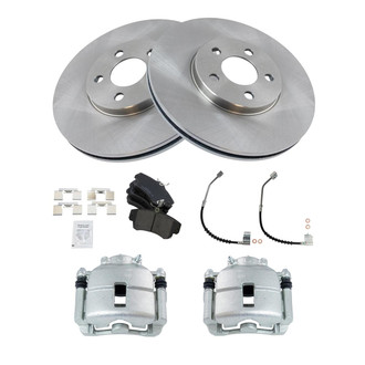 TRQ® - Front Disc Brake Kit with Ceramic Pads, Calipers and Hoses