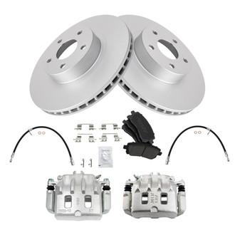 TRQ® - Front Disc Brake Kit with Ceramic Pads, Calipers and Hoses