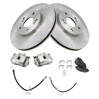 TRQ® - Disc Brake Kit with Ceramic Pads, Calipers and Hoses