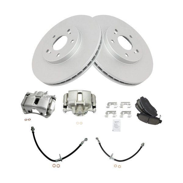 TRQ® - Front Disc Brake Kit with Ceramic Pads, Calipers and Hoses