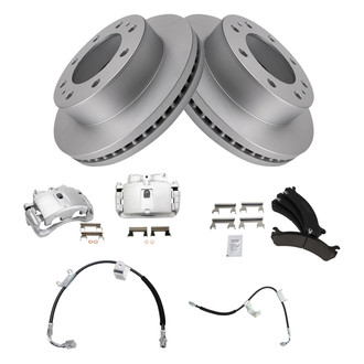 TRQ® - Front Disc Brake Kit with Ceramic Pads, Calipers and Hoses