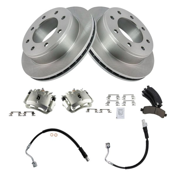 TRQ® - Disc Brake Kit with Ceramic Pads, Calipers and Hoses