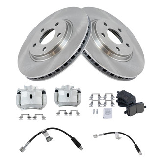TRQ® - Disc Brake Kit with Ceramic Pads, Calipers and Hoses