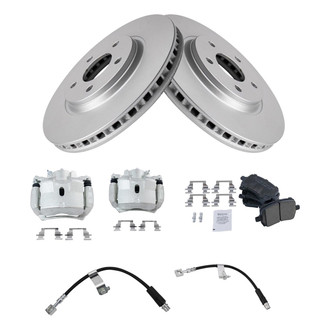 TRQ® - Front Disc Brake Kit with Ceramic Pads, Calipers and Hoses