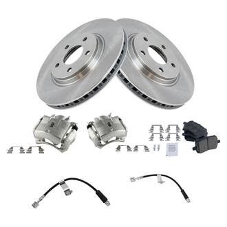 TRQ® - Front Disc Brake Kit with Ceramic Pads, Calipers and Hoses