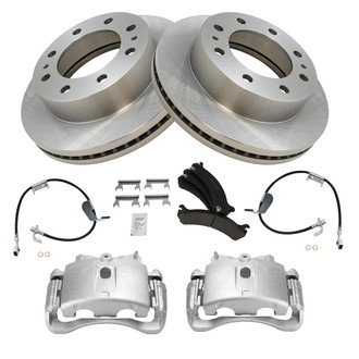 TRQ® - Front Disc Brake Kit with Ceramic Pads, Calipers and Hoses