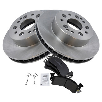 TRQ® - Front Disc Brake Kit with Semi-Metallic Pads