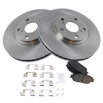 TRQ® - Front Disc Brake Kit with Semi-Metallic Pads
