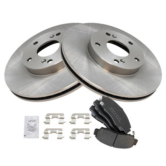 TRQ® - Front Disc Brake Kit with Semi-Metallic Pads