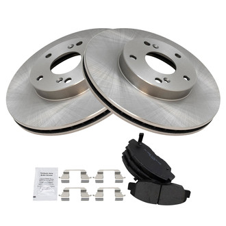 TRQ® - Front Disc Brake Kit with Semi-Metallic Pads