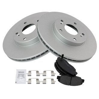 TRQ® - Front Disc Brake Kit with Semi-Metallic Pads